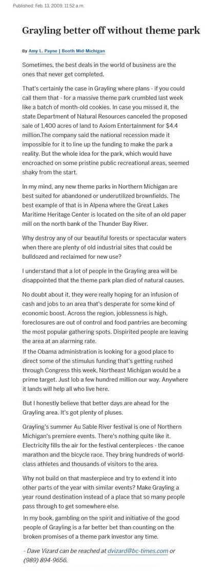 Main Street America Amusement Park (Cancelled) - Feb 2009 - More Opposition (newer photo)